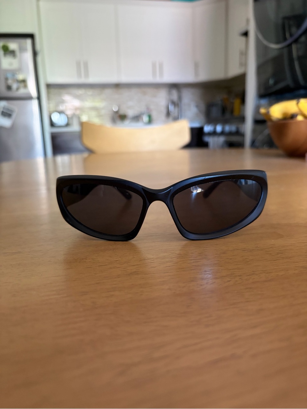 Black wraparound sunglasses